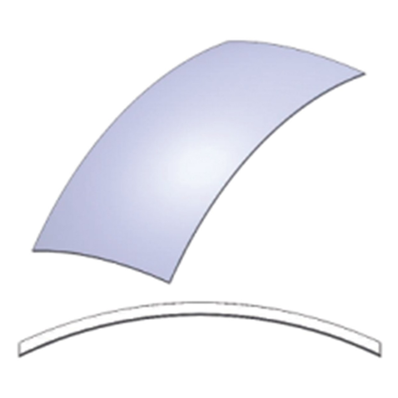 Plaka Ayna Camı 3 mm r450 380x210 mm