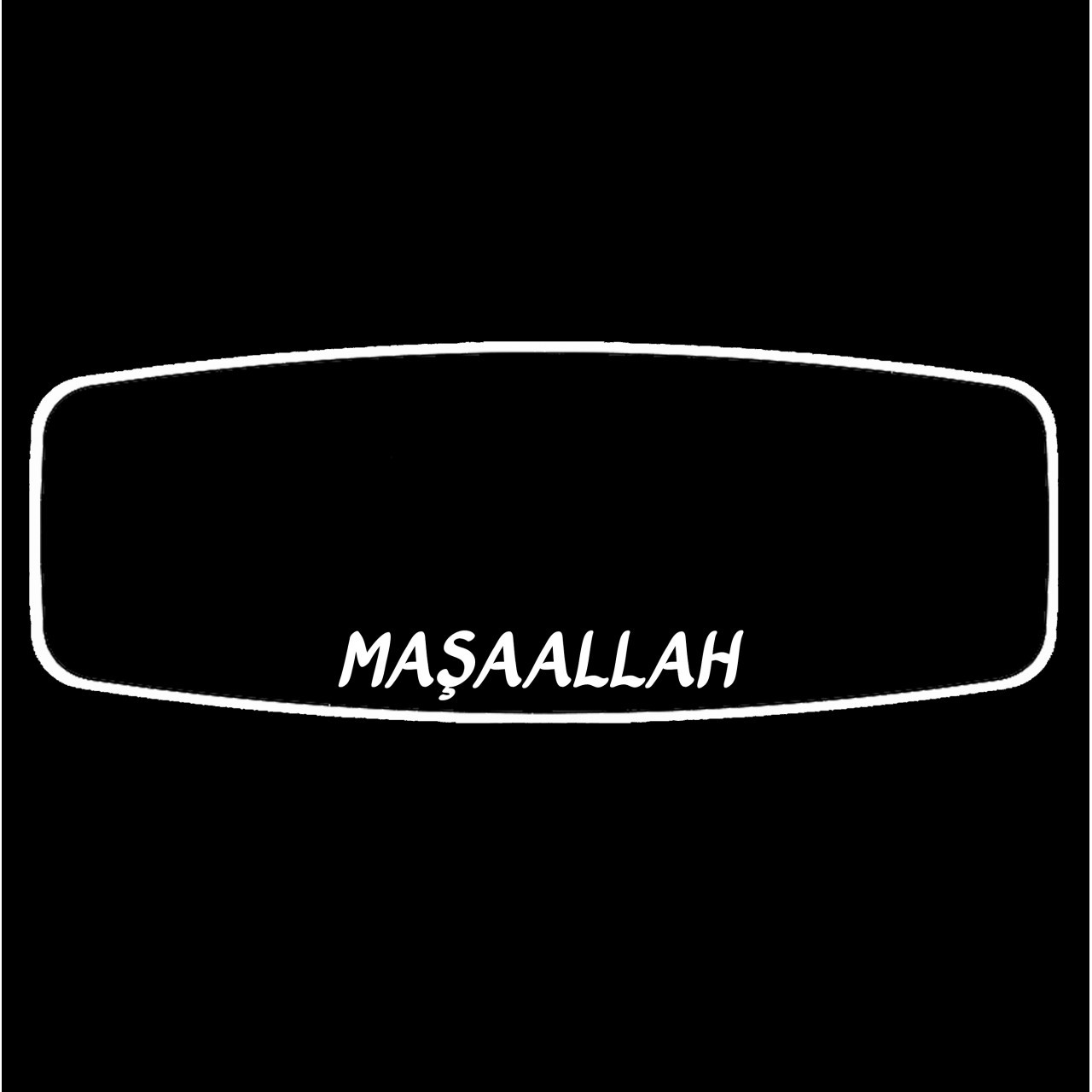 PALA ŞAHİN AYAKLI-1 R450/ YAKAMOZ / BEYAZ ( MAŞAALLAH TÜRKÇE ) Işıklı İç Dikiz Aynası 320X115 mm