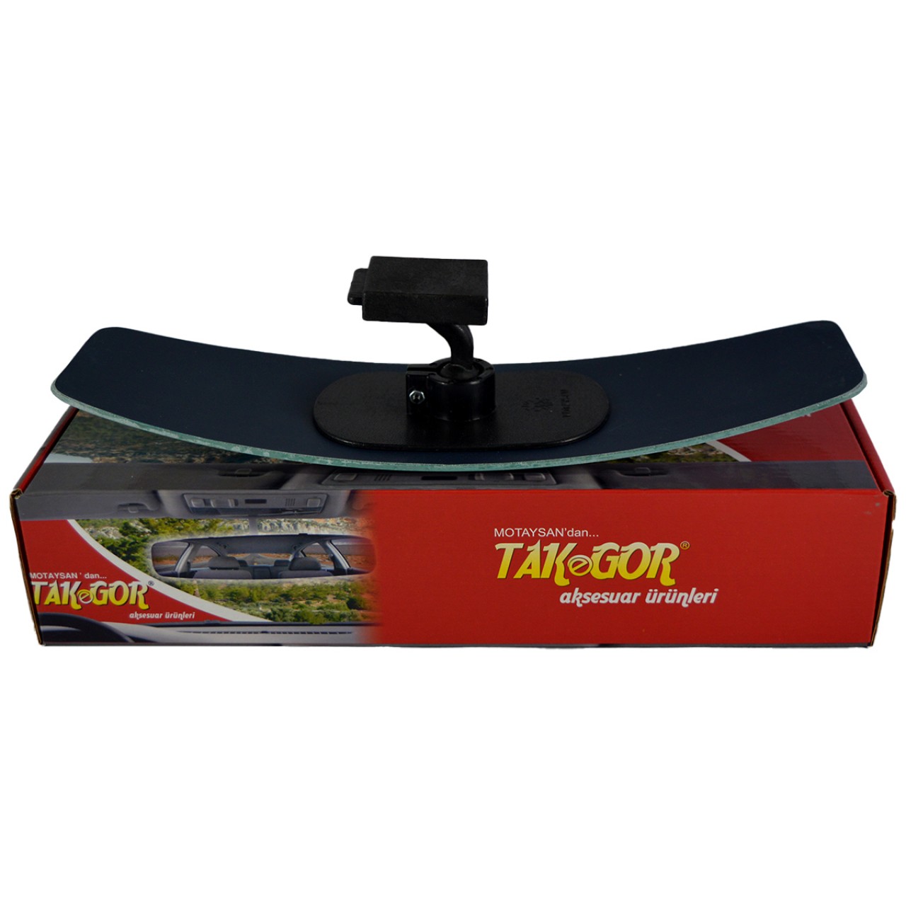 Pala Dik Kollu-2 Universal İç Dikiz Aynası r450 305x95 mm TEKNİK ÇİZİMLER