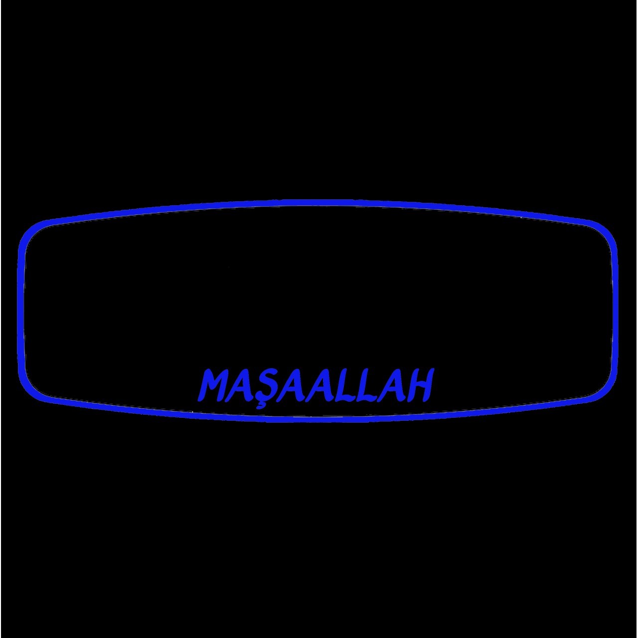PALA ŞAHİN AYAKLI-1 R450/ YAKAMOZ / MAVİ ( MAŞAALLAH TÜRKÇE ) Işıklı İç Dikiz Aynası 320X115 mm