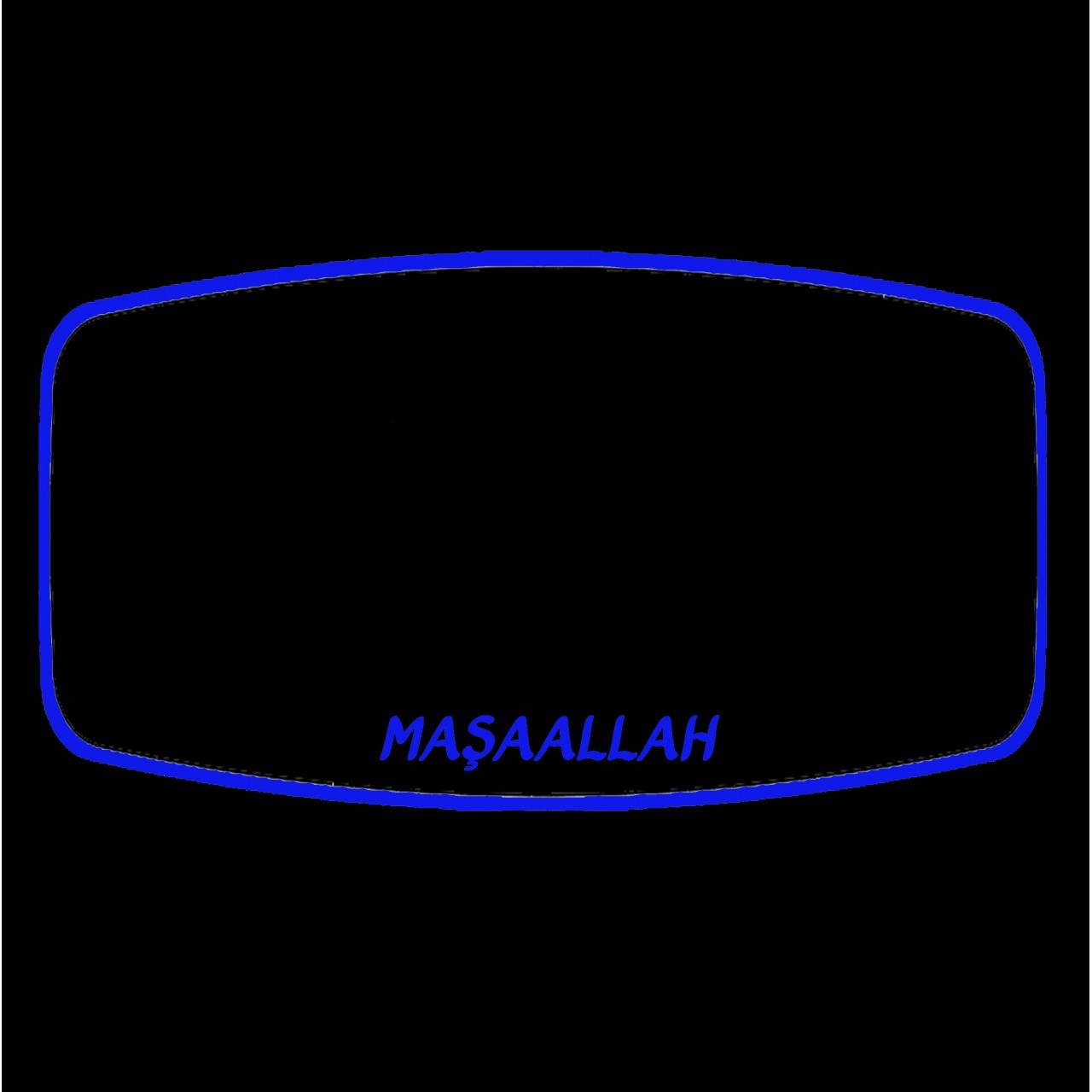 NAZAR ŞAHİN AYAKLI R450/ YAKAMOZ / MAVİ ( MAŞAALLAH TÜRKÇE ) Işıklı İç Dikiz Aynası 290x150 mm