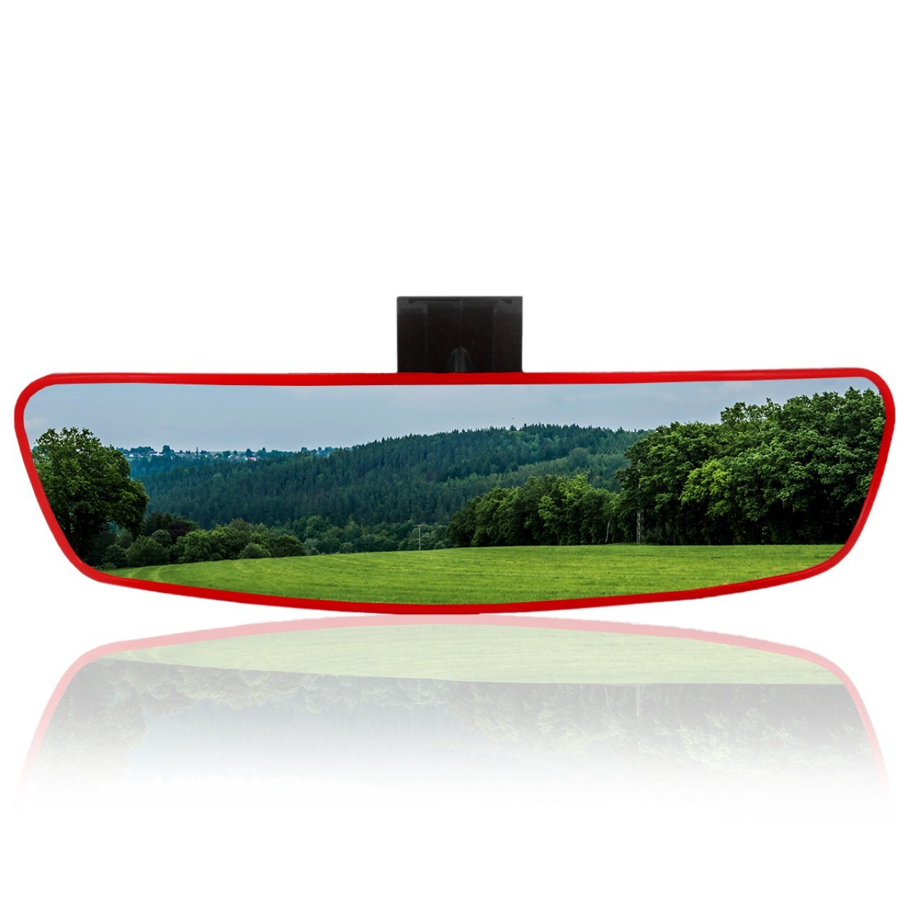 Universal Pırlanta Dik Kollu-6 İç Dikiz Aynası 277x73 mm Kırmızı