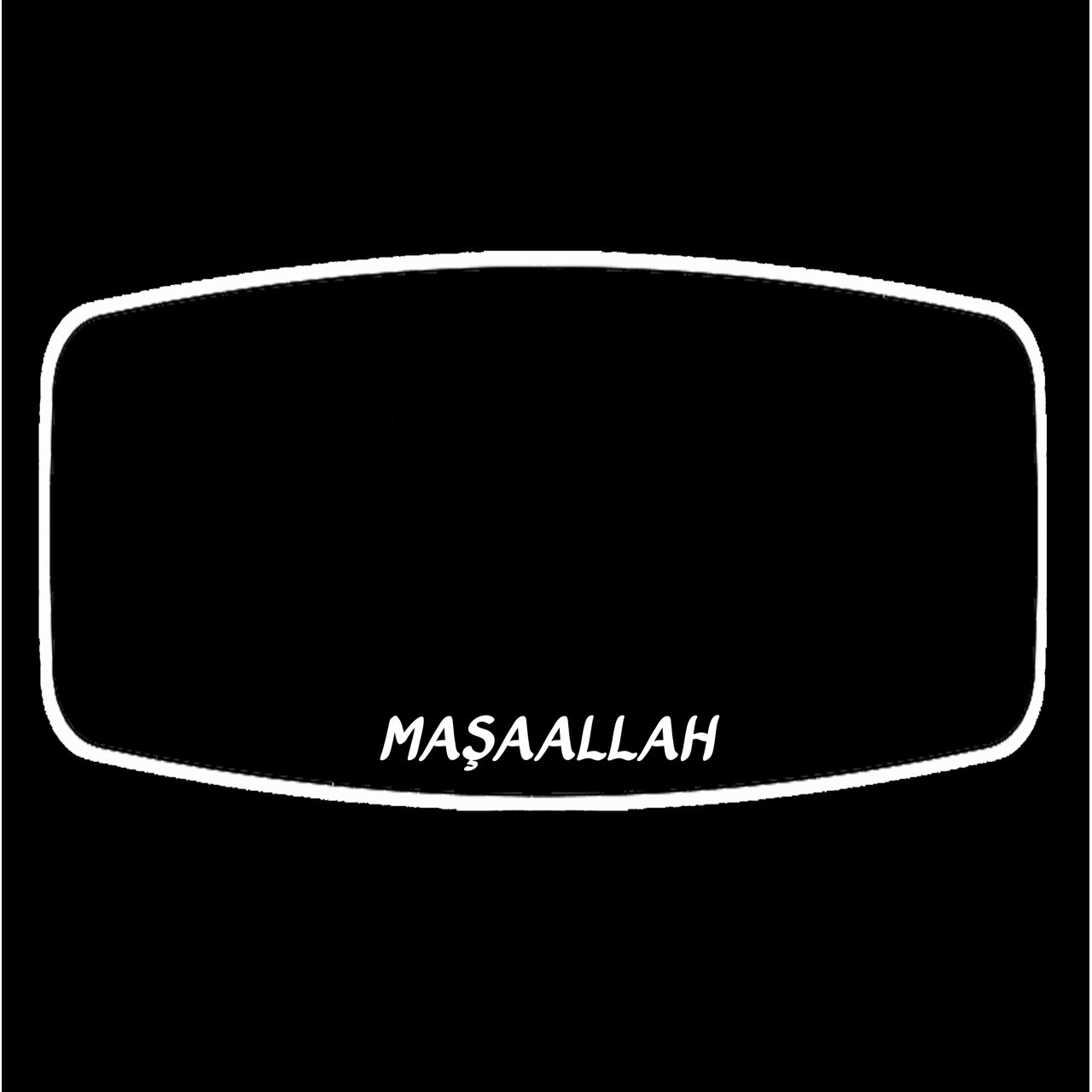 NAZAR ŞAHİN AYAKLI R450/ YAKAMOZ / BEYAZ ( MAŞAALLAH TÜRKÇE ) Işıklı İç Dikiz Aynası 290x150 mm